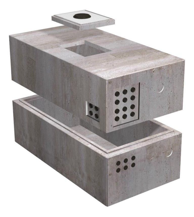 8'x16' Electrical Vault H222LADWP Oldcastle Infrastructure