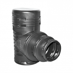 Normandy Corrugated HDPE 6"x4" Reducing Blind Tee