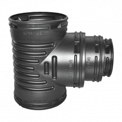 Normandy Corrugated HDPE 6"x4" Reducing Tee