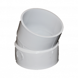 Normandy Solvent Weld PVC 3" 22-1/2º 1/16 Bend Street Ell