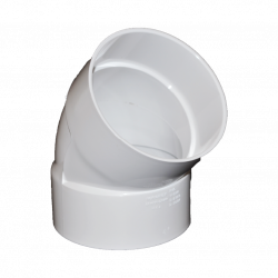 Normandy Solvent Weld PVC 3" 45º 1/8 Bend