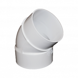 Normandy Solvent Weld PVC 3" 45º 1/8 Bend Street Ell