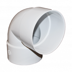 Normandy Solvent Weld PVC 3" 90º 1/4 Bend Short Turn