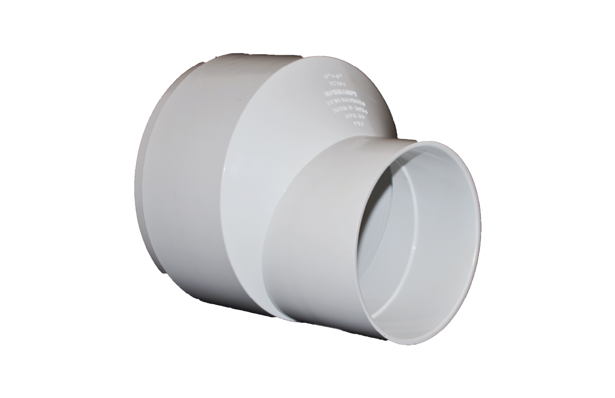 Normandy Solvent Weld PVC 6"x4" Eccentric Reducer Bushing 2 Normandy Solvent Weld PVC 6"x4" Eccentric Reducer Bushing