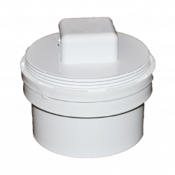 Normandy Solvent Weld PVC 4" Fitting Cleanout with Plug