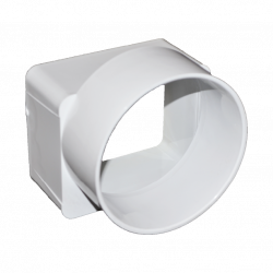 Normandy Solvent Weld PVC 2"x3"x3" Offset Flush-fit Downspout Adapter
